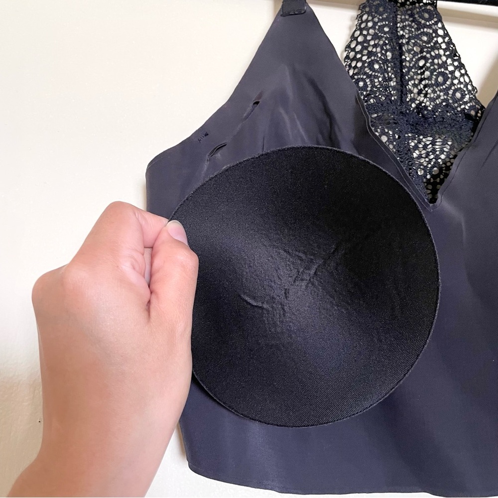 Maidenform Black Pure Comfort Wireless Racerback Lace Bralette - Picture 4 of 9